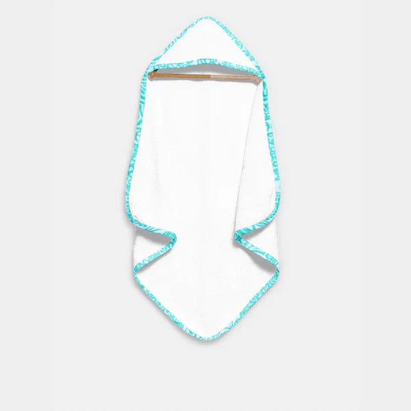 The Baby Atelier 100% Organic Green Mehendi Print Organic Hooded Towel Set - Kids Towels