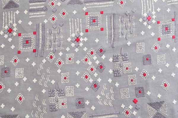 The Baby Atelier 100% Organic Grey Bandhani Print Organic Hooded Towel - TBA1982 - 13077