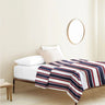The Baby Atelier 100% Organic Junior Bed Cover Single Blue and Red Stripes - TBA1982 - 22004