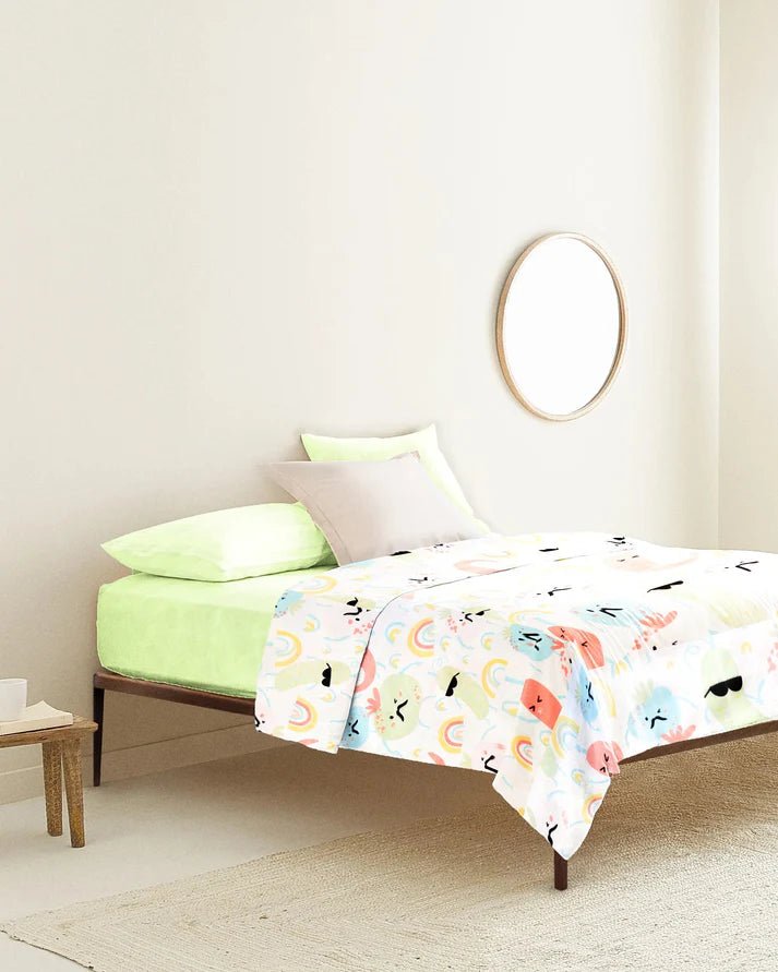 The Baby Atelier 100% Organic Junior Bed Cover Single Rainbow Vegetables - TBA1982 - 22003