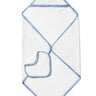 The Baby Atelier 100% Organic Junior Shaded Blue Checks Organic Hooded Towel Set - TBA1982 - 18084