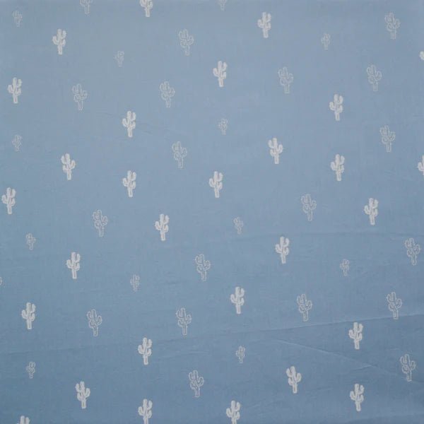The Baby Atelier 100% Organic Queen Duvet Cover Blue Cactus - TBA1982 - 19076