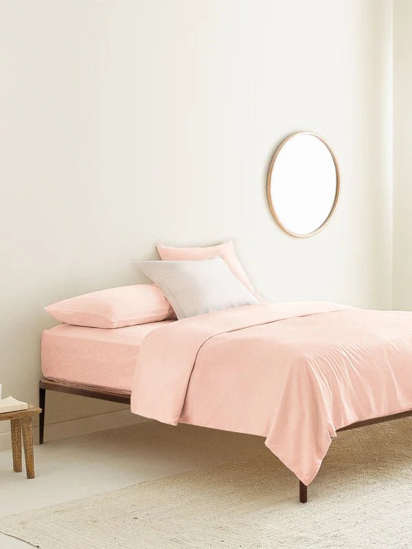 The Baby Atelier 100% Organic Queen Duvet Cover Neutral Pink - TBA1982 - 19017