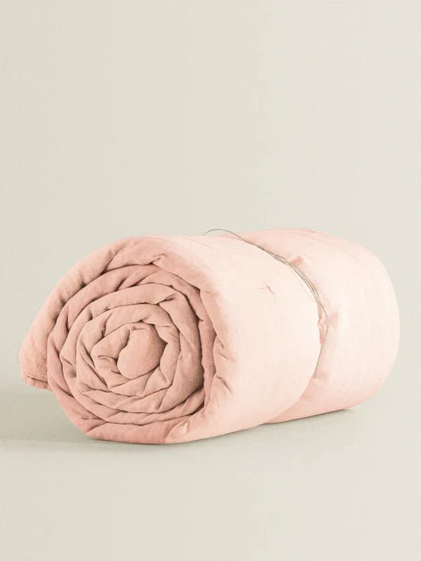The Baby Atelier 100% Organic Queen Duvet Cover Neutral Pink - TBA1982 - 19017