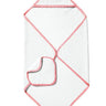 The Baby Atelier 100% Organic Red Checks Organic Hooded Towel Set - TBA1982 - 18068