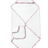 The Baby Atelier 100% Organic Red Floral Organic Organic Hooded Towel Set - TBA1982 - 18072