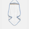The Baby Atelier 100% Organic Shaded Blue Checks Organic Hooded Towel - TBA1982 - 13084