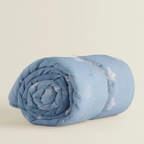The Baby Atelier 100% Organic Single Duvet Cover Blue Cactus - TBA1982 - 160763