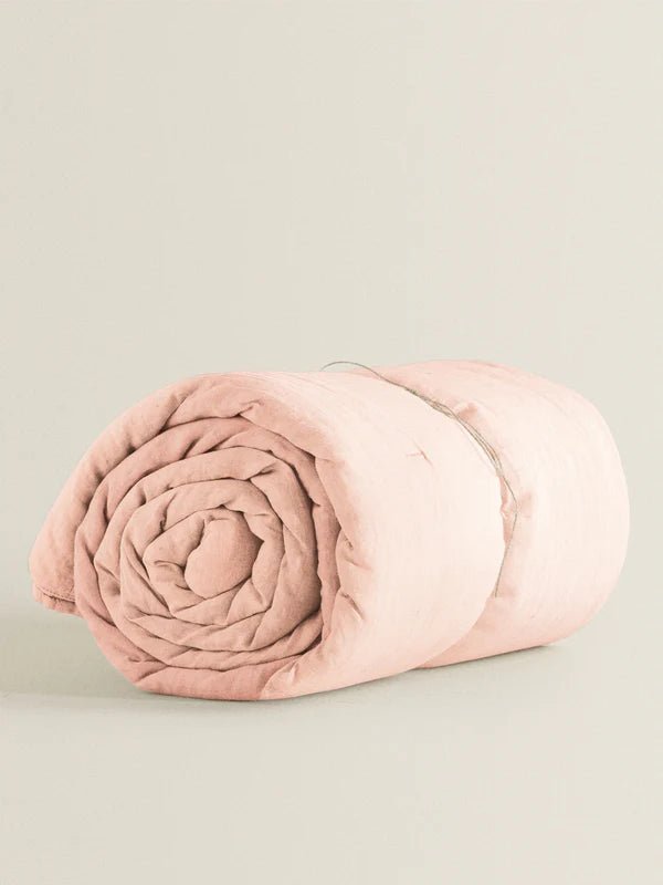 The Baby Atelier 100% Organic Single Duvet Cover Neutral Pink - TBA1982 - 16017