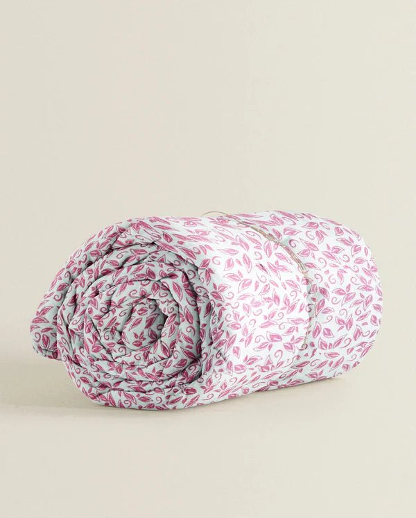 The Baby Atelier 100% Organic Single Duvet Cover Red Flower - TBA1982 - 16085