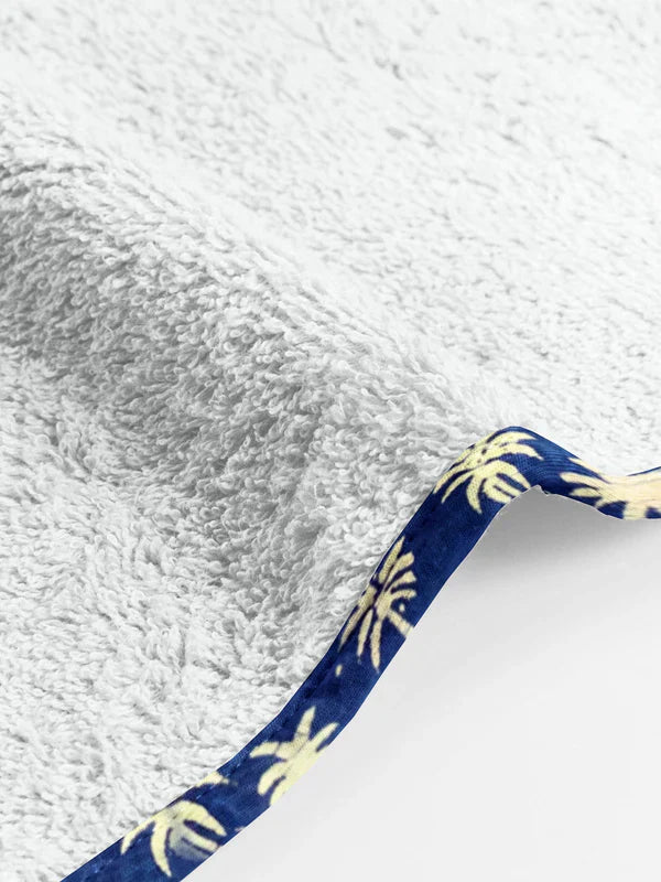 The Baby Atelier 100% OrganicFloral Blue Organic Junior Towel - Kids Towels