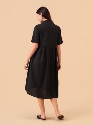 The Black-sic Maternity and Nursing Dress - S Maternity Casual Dress