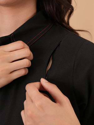 The Black-sic Maternity and Nursing Dress - S Maternity Casual Dress