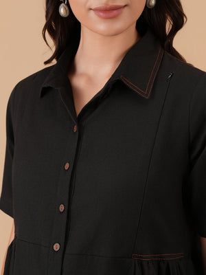The Black-sic Maternity and Nursing Dress - S Maternity Casual Dress