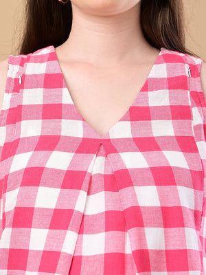 The Fuchsia Frame Maternity and Nursing Shacket Dress - Pink Maternity Casual Dress