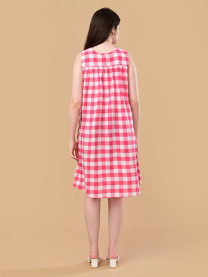 The Fuchsia Frame Maternity and Nursing Shacket Dress - Pink Maternity Casual Dress