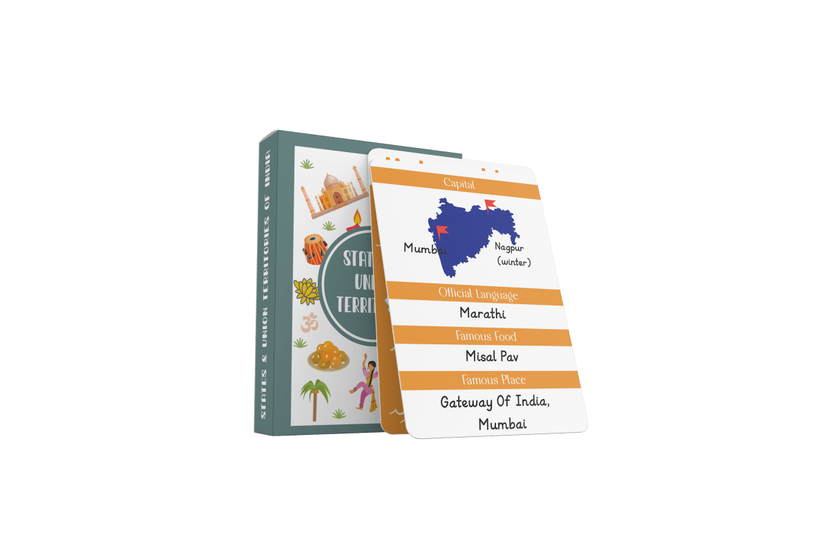 The Happy Hula A-Z Flashcards- States and Union Territories - THH-2021-007