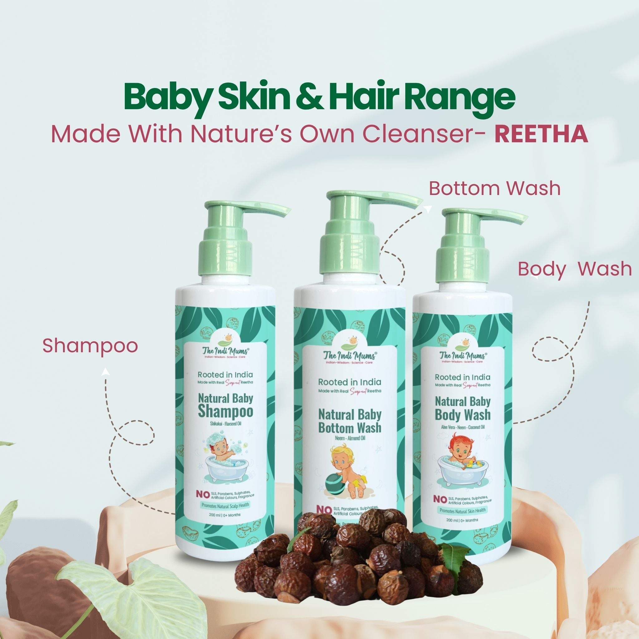 The Indi Mums Daily Care Combo | 3X 200ML - BD05_SP1BW1BB1