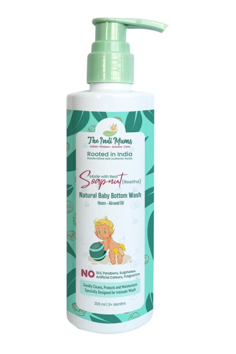 The Indi Mums Natural Baby Bottom Wash- 200 ML - P09