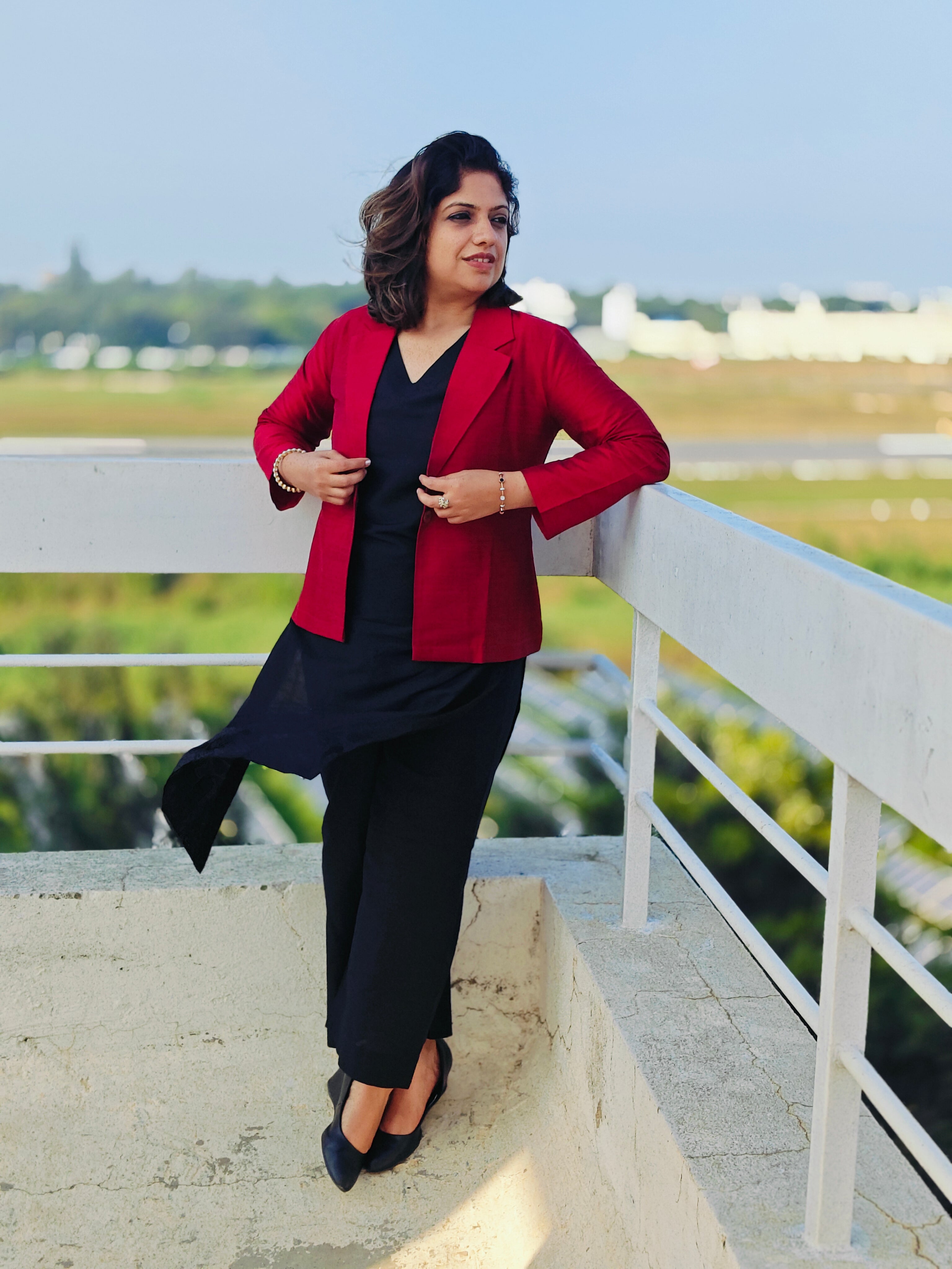 The Modern Muse Women's Silk Jacket Kurta set - WES - SK - TMDMS - S