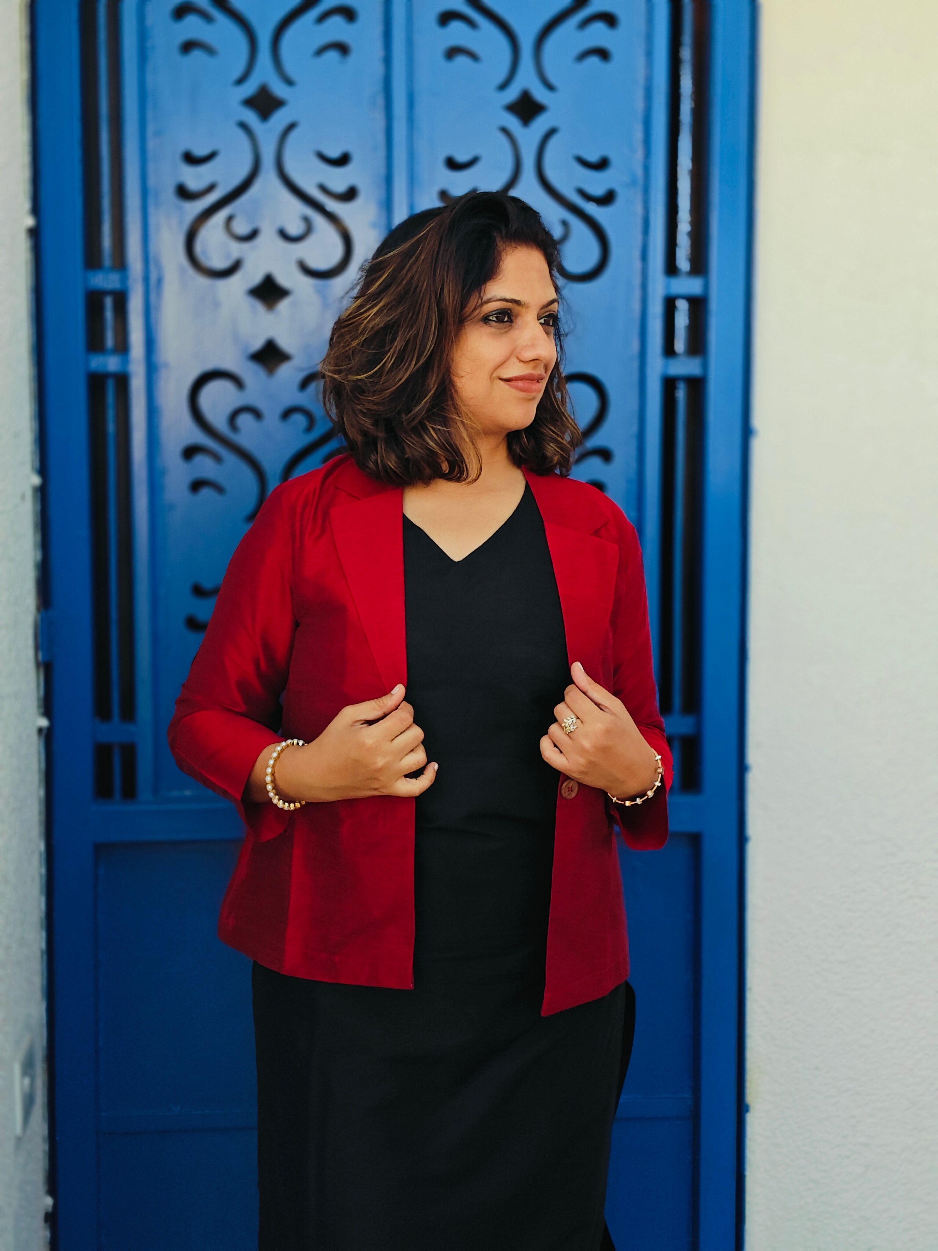 The Modern Muse Women's Silk Jacket Kurta set - WES - SK - TMDMS - S