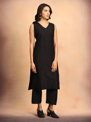 The Modern Muse Women's Silk Jacket Kurta set - S Women's Co ord Set