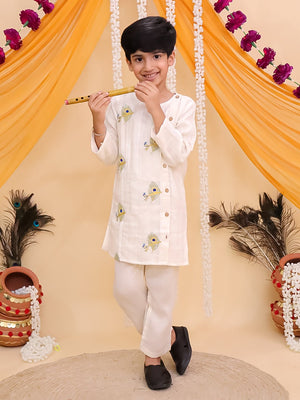 The Mor Edit Embroidered Boys Kurta Set - KES - BK - TMREB - 0 - 6