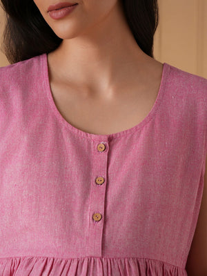 The Parallel Track Maternity and Nursing Shacket Dress - Pink Maternity Casual Dress