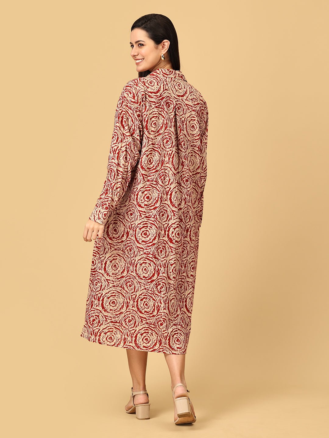 The Power Shift Handblocked Maternity and Nursing Shacket Dress - DRS - SK - TPHB - S