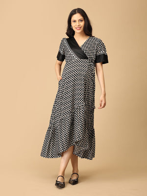 The Right Angles Maternity Wrap Dress - DRS - SK - TRAN - S