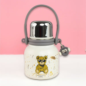 Thermos Shiny Gold Ted Stainless Steel premium Insulated Bottle, 600ml - Back To School