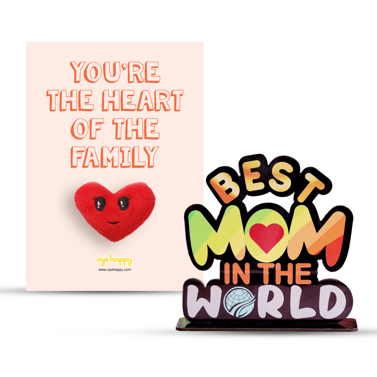 Oye Happy Pocket Hug Card & Best Mom in the World Table Top – Mother’s Day Edition