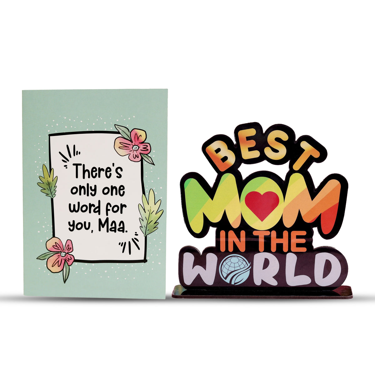 Oye Happy Mirror Card & World’s Best Mom Trophy – Mother’s Day Edition
