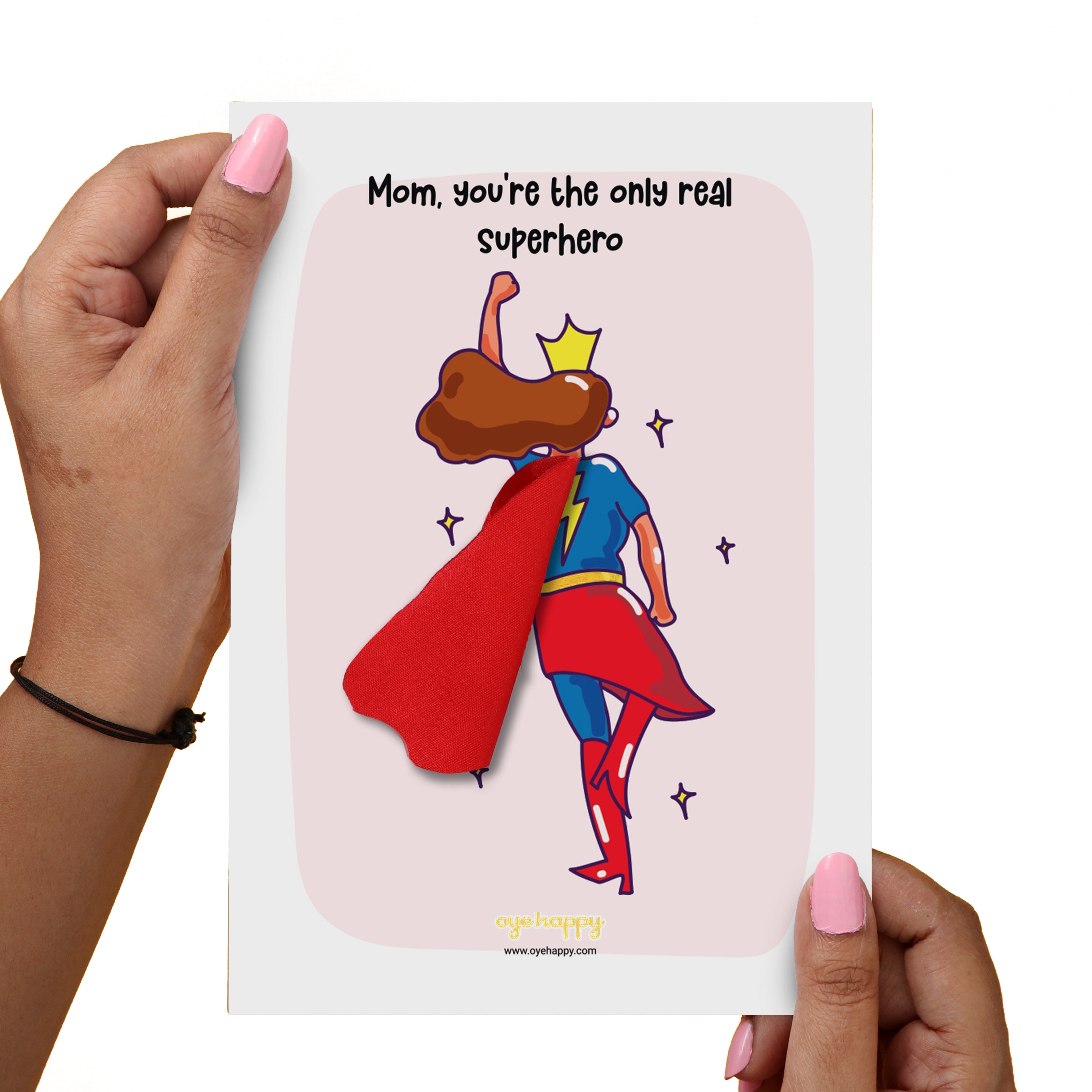 Oye Happy Supermom Cape Greeting Card – Mother's Day Edition