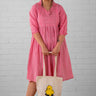 Tic Tac Pink Maternity and Nursing Dress - DRS - SK - TCTAC - S