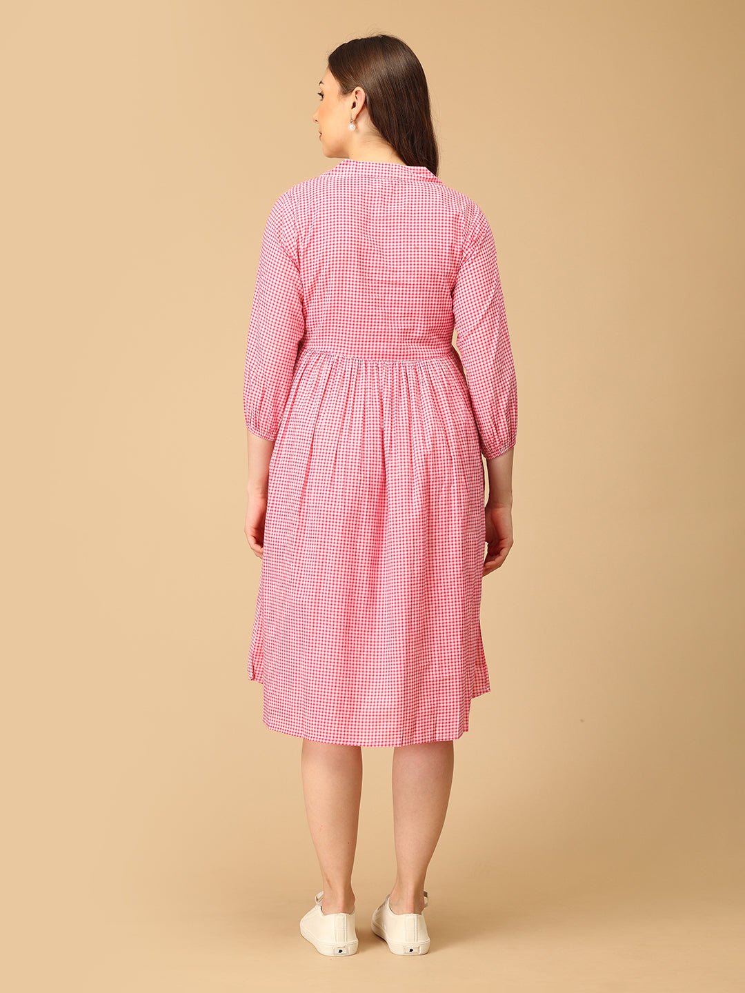 Tic Tac Pink Maternity and Nursing Dress - DRS - SK - TCTAC - S