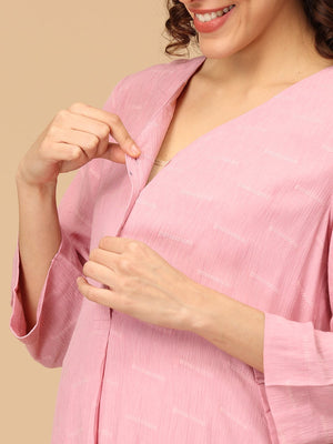 Tickled Pink Maternity and Nursing Co - ord Set - MEW - SK - TCKLP - S