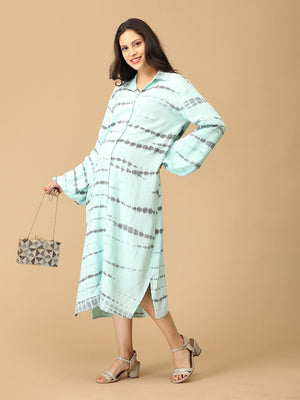 Tide & Dye Maternity and Nursing Oversized Shirt Dress - DRS - SK - TIDYE - S
