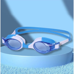 Tie Dye White with Blue Anti Fog UV Protection Leakproof Design Swim Goggles for Kids, 1yr - 4yrs - 1 - 4 years Swim