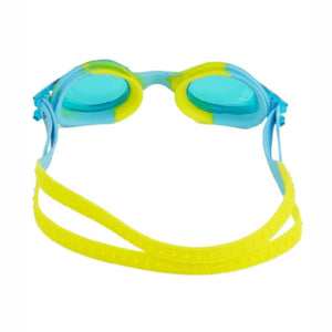 Tie Dye Yellow Blend with Blue Anti Fog UV Protection Leakproof Design Swim Goggles for Kids, 1yr - 4yrs - 1-4 years Swim