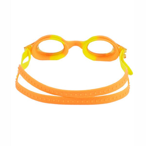 Tie Dye Yellow Blend with Orange Anti Fog UV Protection Leakproof Design Swim Goggles for Kids, 1yr - 4yrs - 1 - 4 years Swim