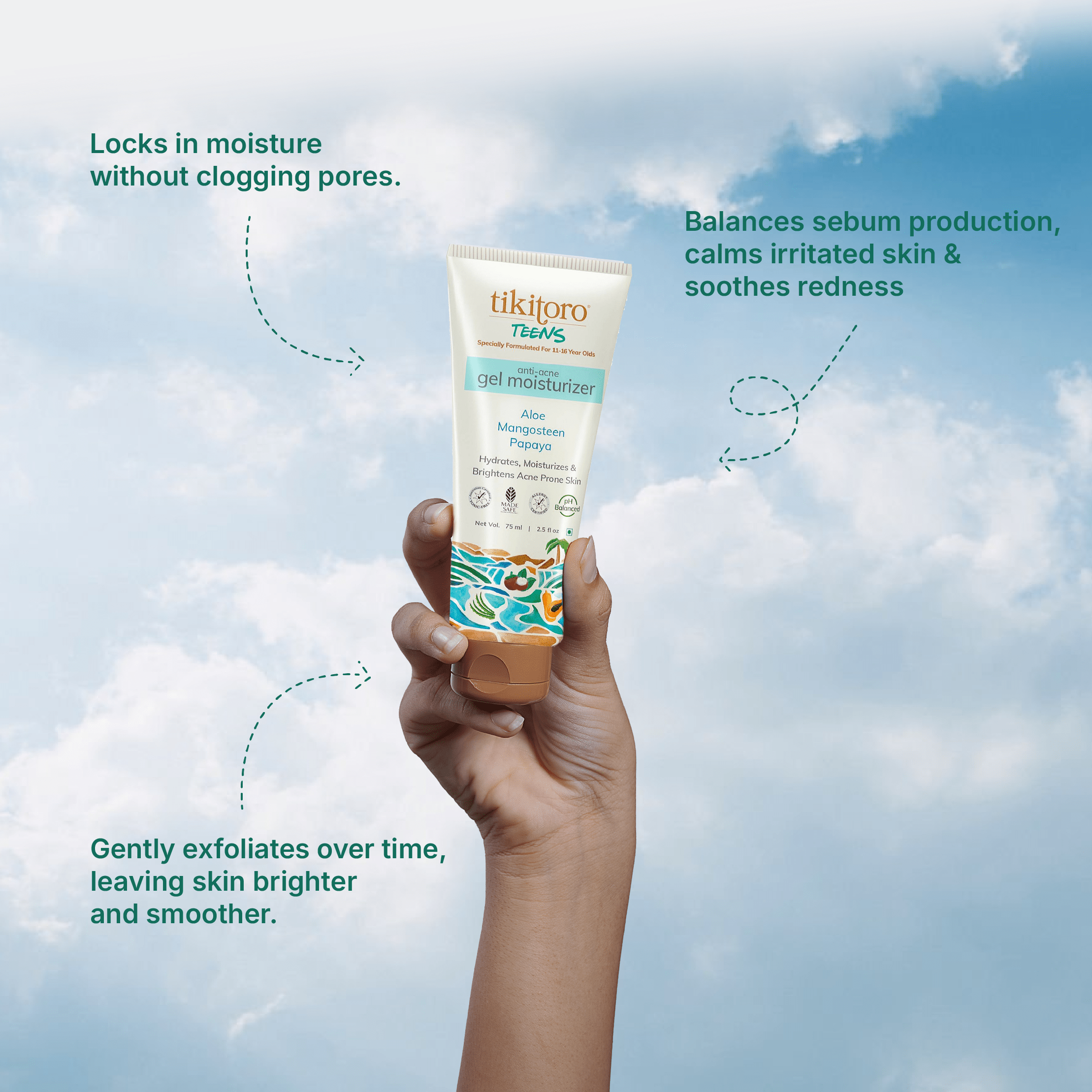 Tikitoro Teens Anti - Acne Gel Moisturizer - TTTAGM04000