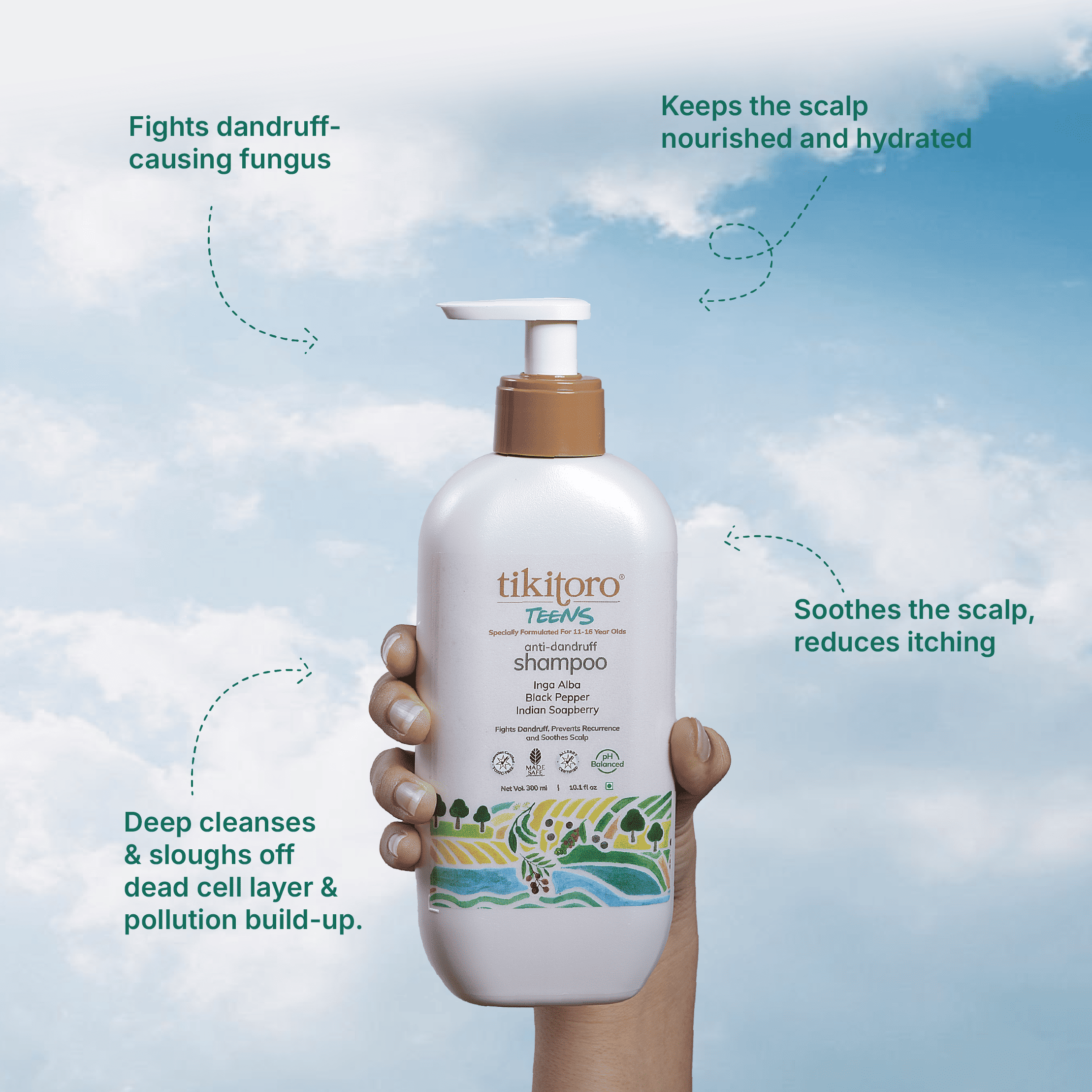 Tikitoro Teens Anti - dandruff Shampoo - TTTADS01000
