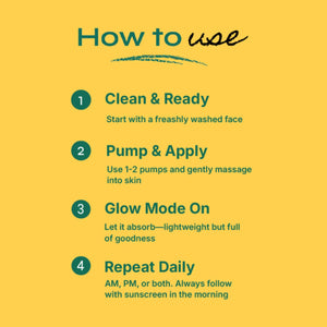 Instructions for using Tikitoro Teens Hydrating Face Cream: Clean, apply, let absorb, repeat daily.