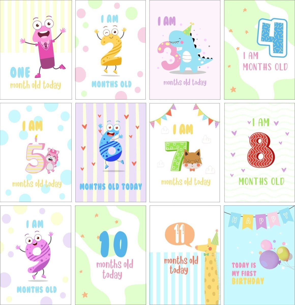 Time to Bounce Theme Milestone cards- (Pack of 25) - MSCD-TMBNC
