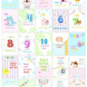 Time to Bounce Theme Milestone cards- (Pack of 25) - MSCD-TMBNC