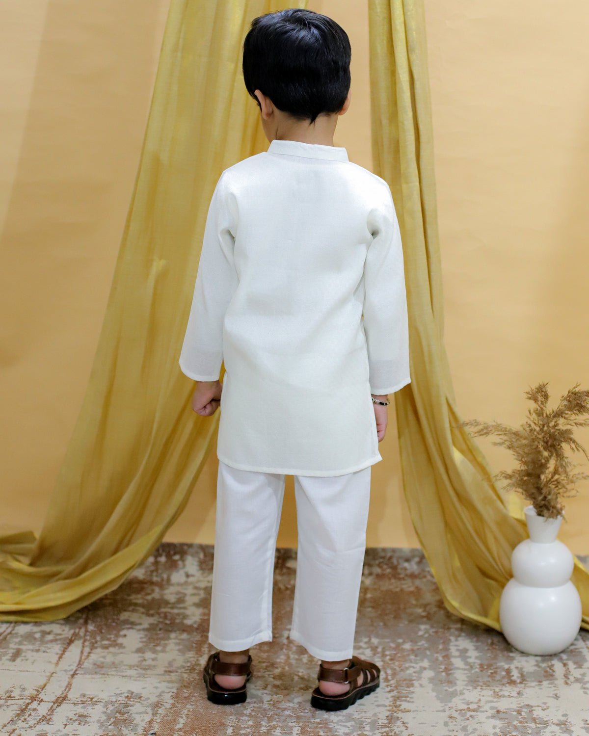 Timeless White Boys Kurta Pajama Set - KES - BK - TWBK - 0 - 6