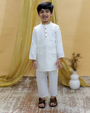 Timeless White Boys Kurta Pajama Set - KES-BK-TWBK-6-12