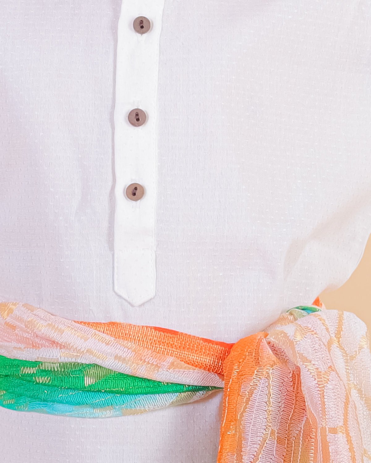 Timeless White Boys Kurta Pajama Set - 0 - 6 Months Boys Ethnic Set