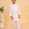 Timeless White Boys Kurta Pajama Set - 0 - 6 Months Boys Ethnic Set